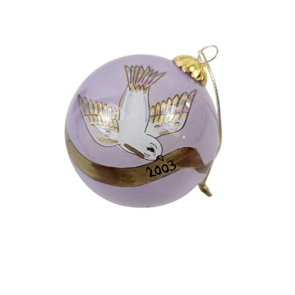 Pier 1 One Imports Ornament Traditional Doves Glass Vintage Christmas Boxed - Picture 5 of 10